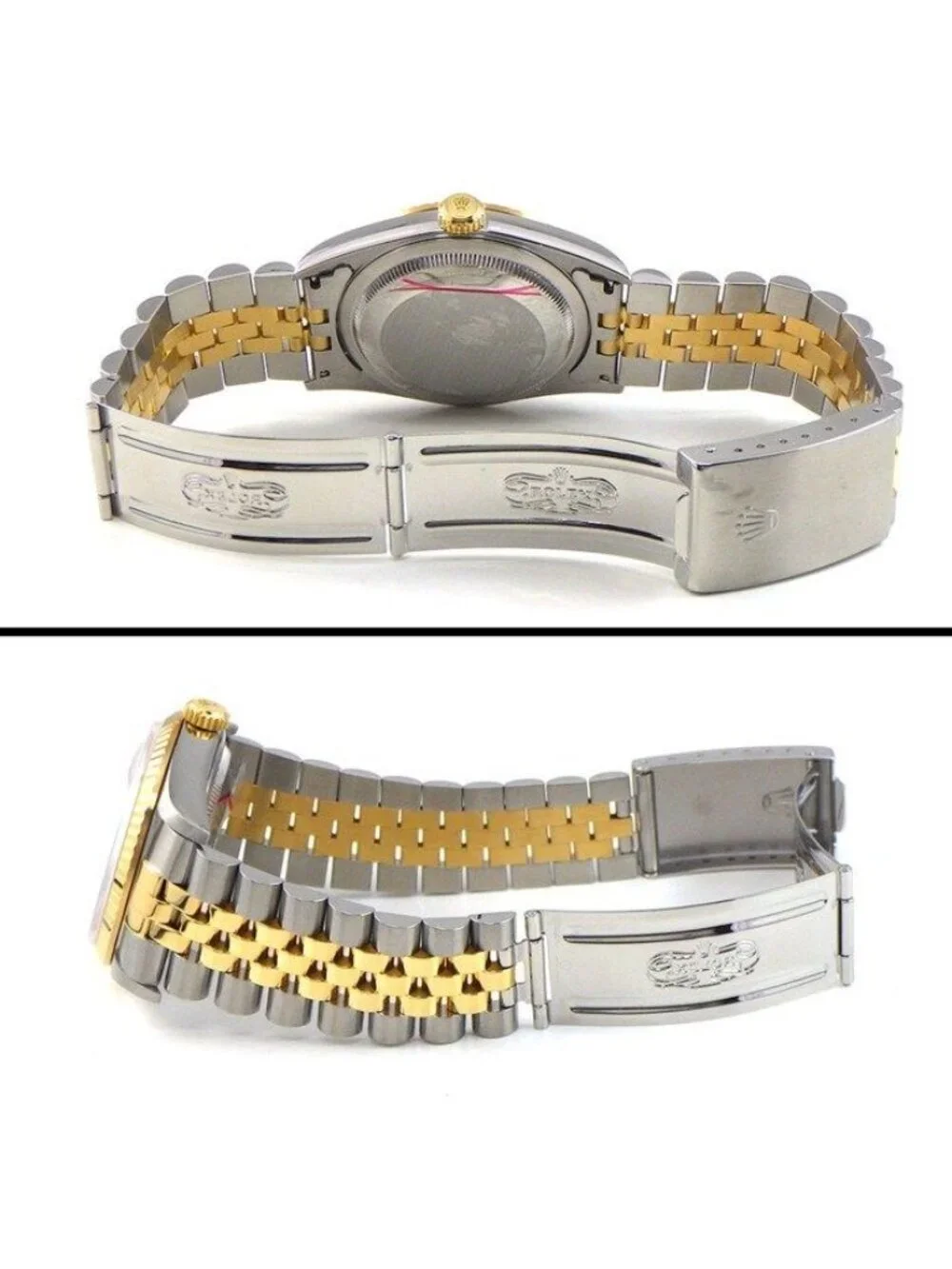 Rolex Watch Datejust Arabic Index White Dial 18k Yellow Gold SS Automatic